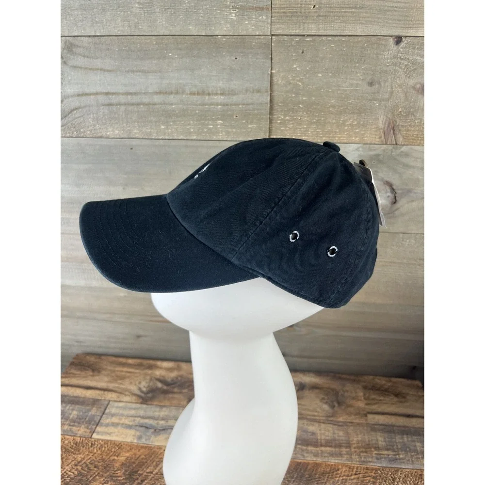 Adidas Youth Hat Adjustable Strapback Embroidered Black White OSFM‎